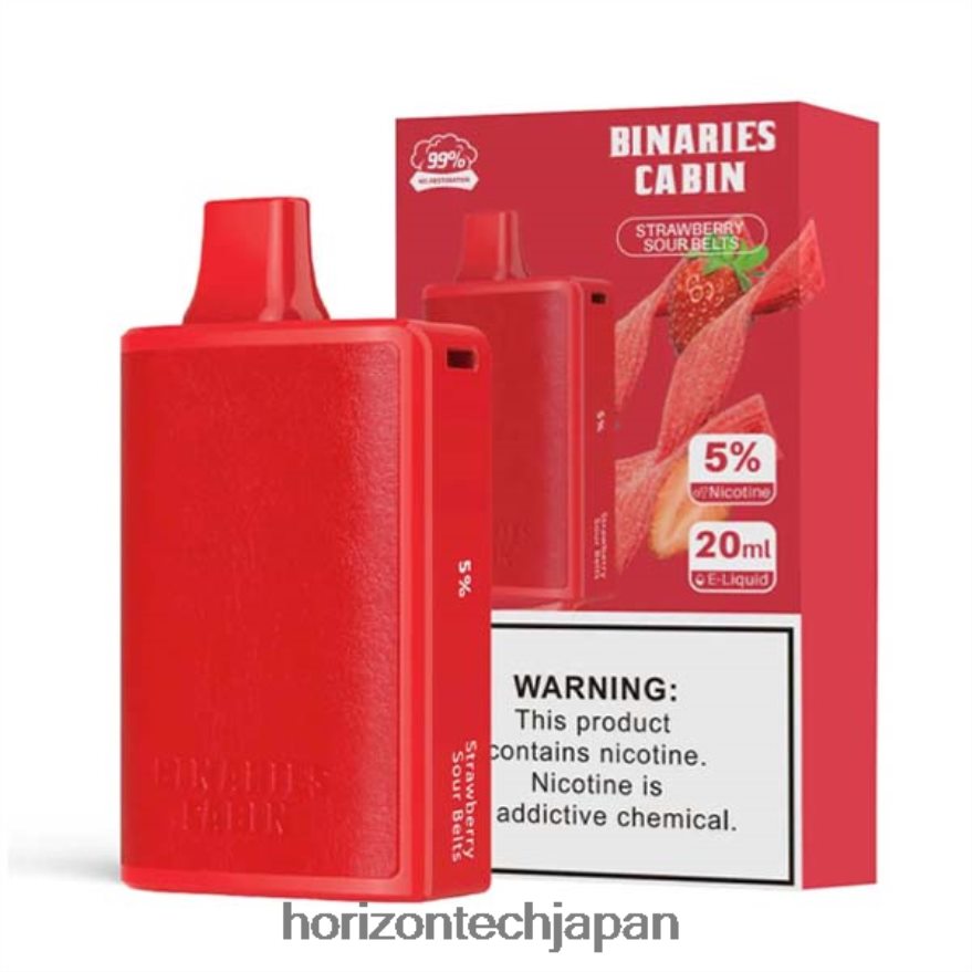 HorizonTech Binaries Cabin 使い捨て20ml ストロベリーサワーベルト XXXF78 Horizon Tech Coils