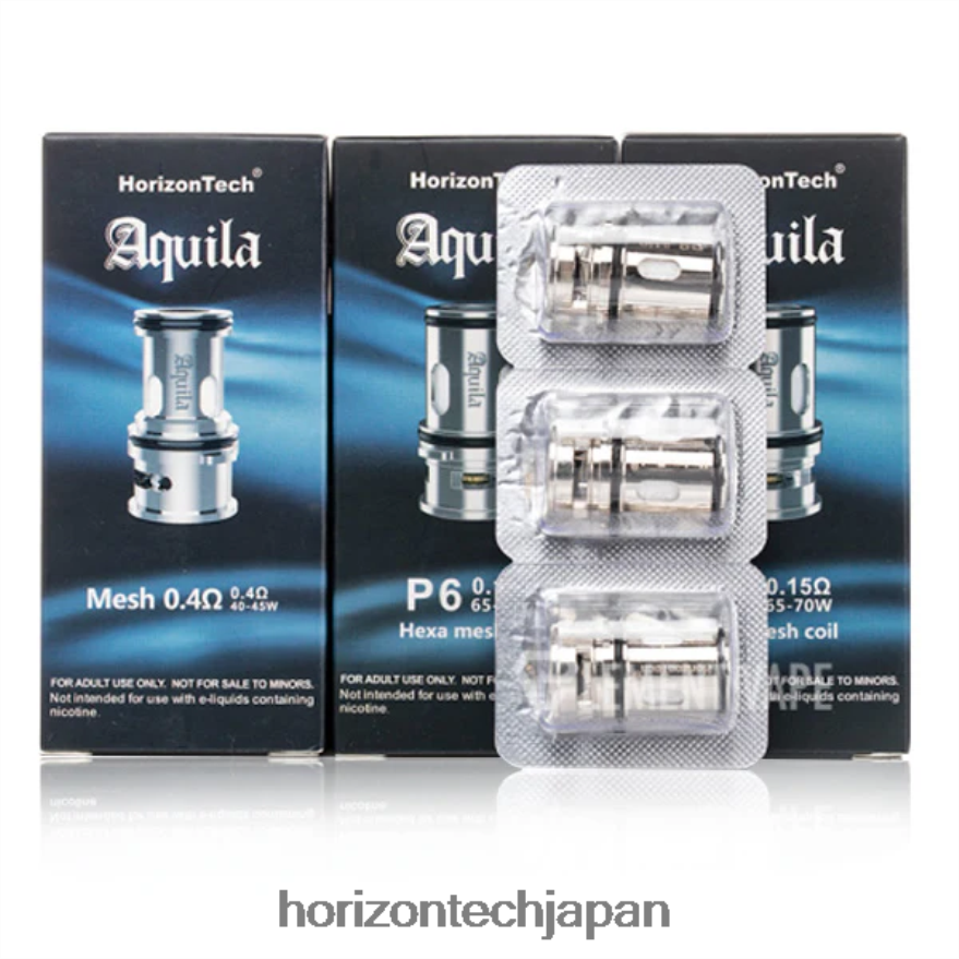 HorizonTech Aquila コイル（3本入り） p6 - 0.15Ω (3個パック) XXXF183 Horizontech Vape Japan