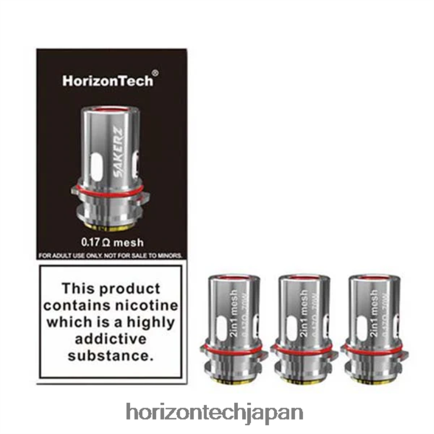 HorizonTech Sakerz コイル（3個パック） 2-in-1 メッシュ 0.17Ω (3 パック) XXXF6 Horizon Tech Company
