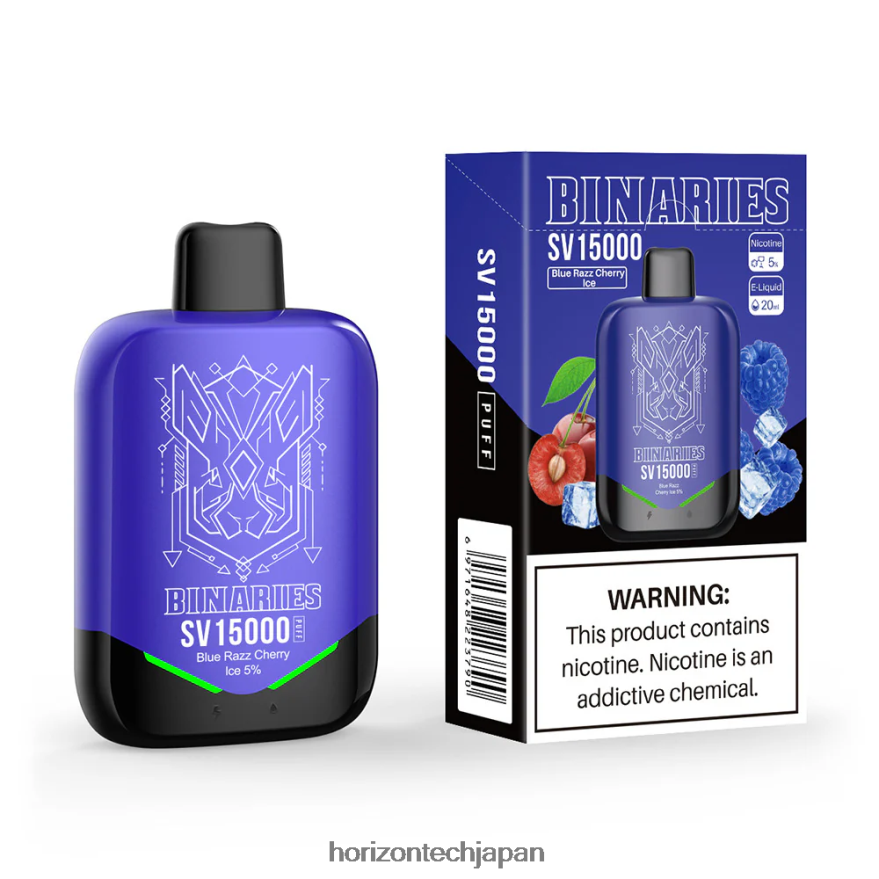 HorizonTech Binaries Cabin 使い捨てSV ブルーラズチェリーアイス XXXF3 Horizontech Vape Japan
