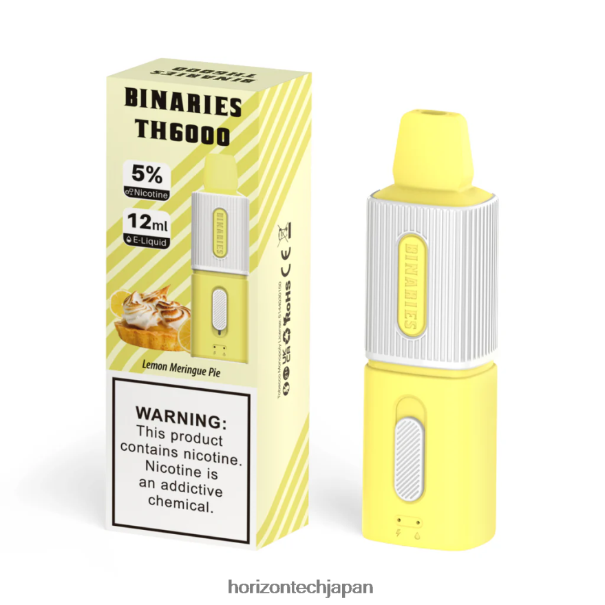 HorizonTech Binaries Cabin th6000 使い捨て 12ml レモンメレンゲパイ XXXF101 Horizontech Japan