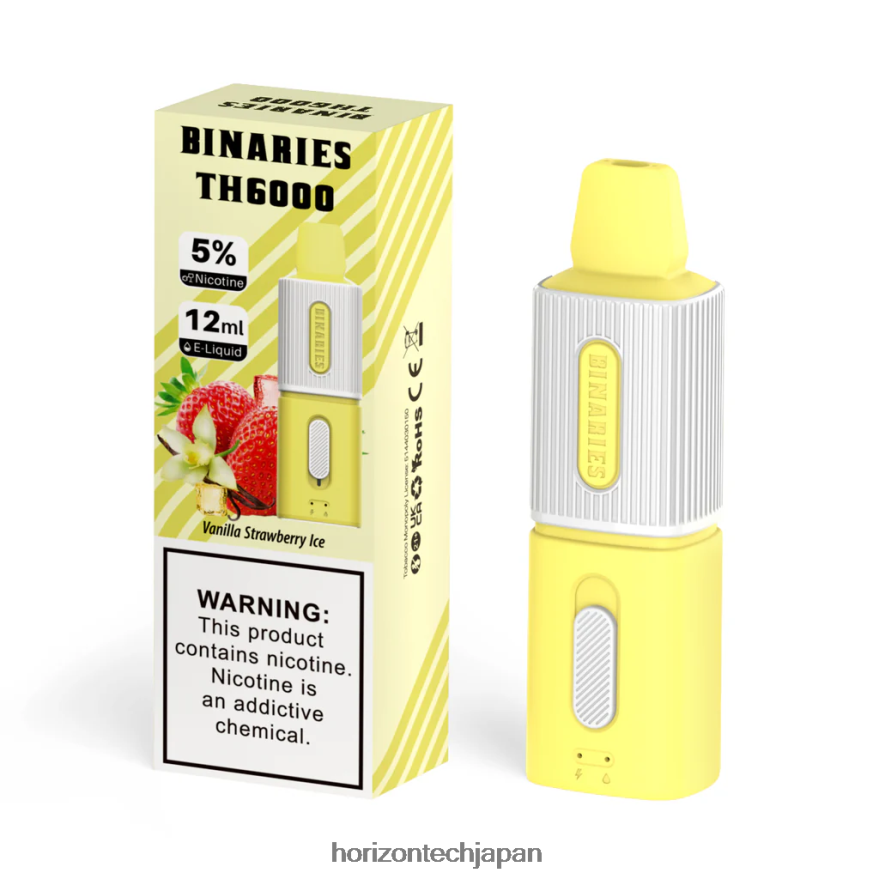 HorizonTech Binaries Cabin th6000 使い捨て 12ml バニラストロベリーアイス XXXF102 Horizontech Tokyo