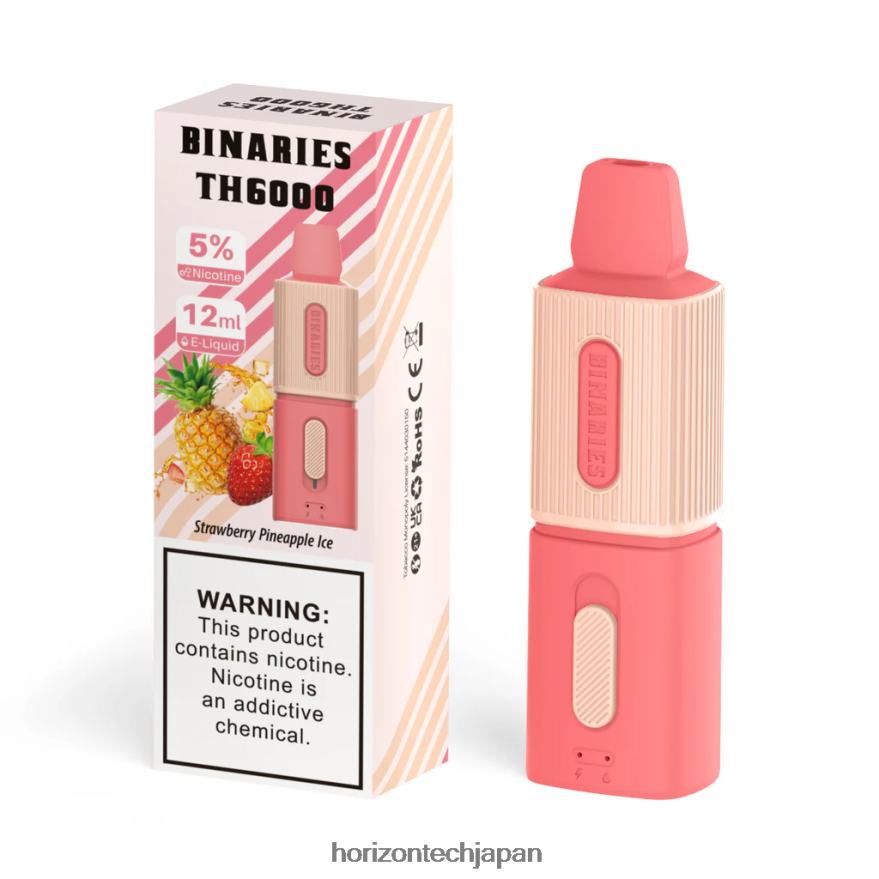 HorizonTech Binaries Cabin th6000 使い捨て 12ml ストロベリーパイナップルアイス XXXF105 Horizon Tech Vape