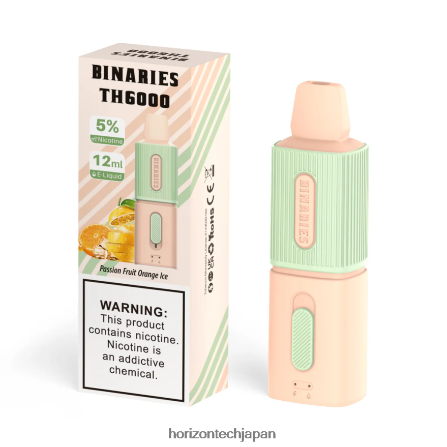 HorizonTech Binaries Cabin th6000 使い捨て 12ml パッションフルーツオレンジアイス XXXF112 Horizontech Tokyo